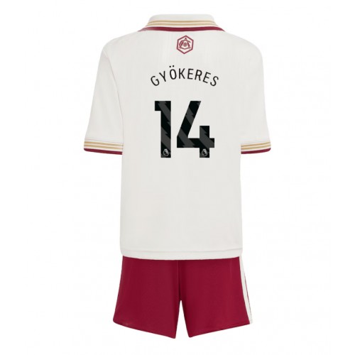 Stroje piłkarskie Arsenal Viktor Gyokeres #14 Koszulka Trzeciej dla dzieci 2025-26 Krótki Rękaw (+ szorty)